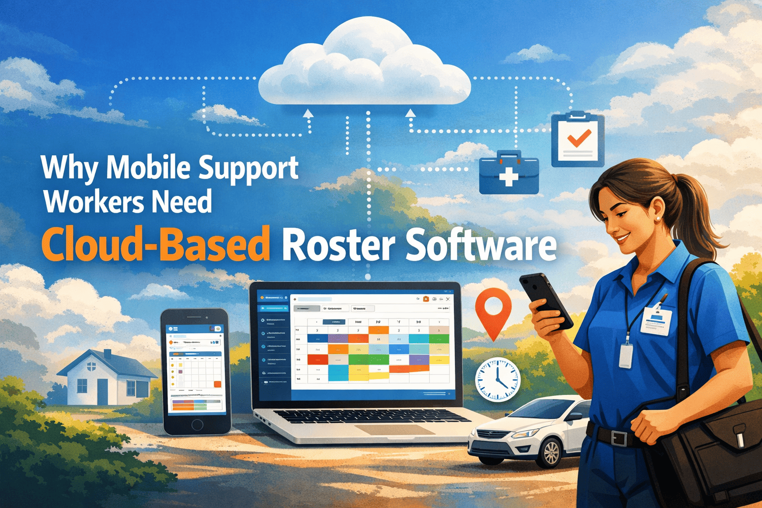 Why Mobile Support Workers Need Cloud-Based Roster Software
